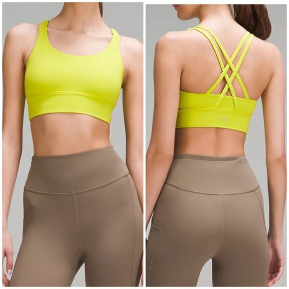 LULUEMON Energy Longline Bra in Lichen Lime NWT - Picture 1 of 10